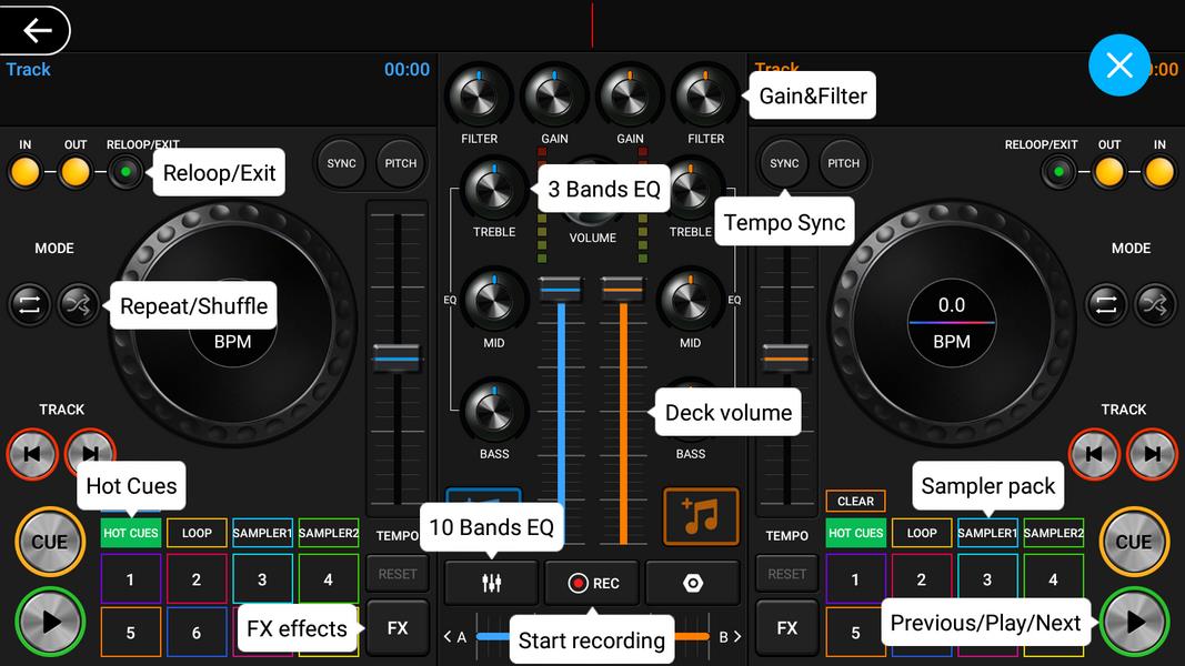 DJ Music Mixer - 3D DJ Player Screenshot 1