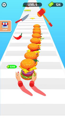 Burger Stack Run Game Ảnh chụp màn hình 3