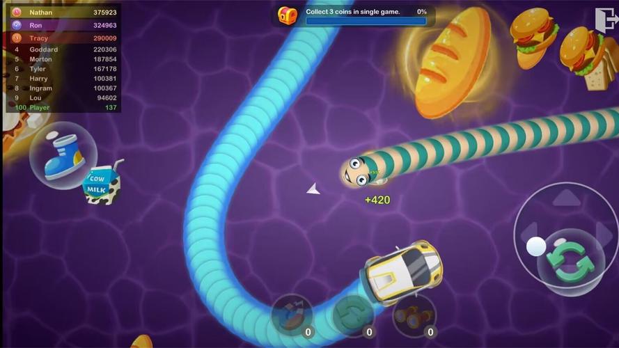 Slinky Snake: Worm.io Game Schermafbeelding 1