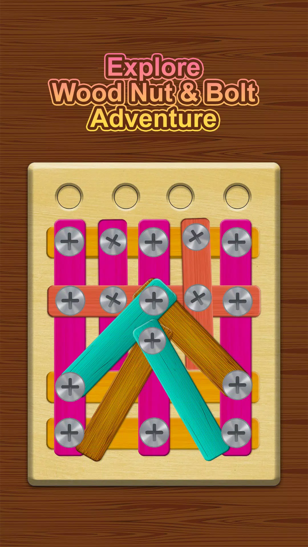 Wood Nuts & Bolts Screw Puzzle Screenshot 2