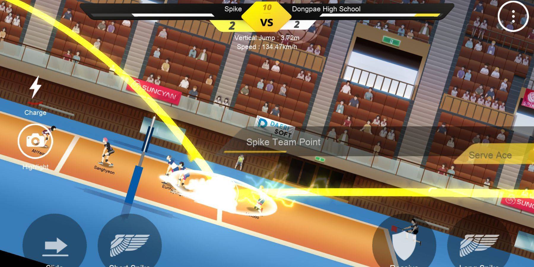 Image: A screenshot showcasing The Spike game interface