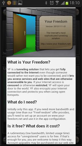 Your Freedom VPN Client Ảnh chụp màn hình 2