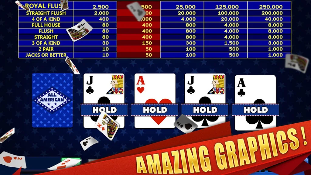 All American & Double Bonus - VIDEO POKER スクリーンショット 2
