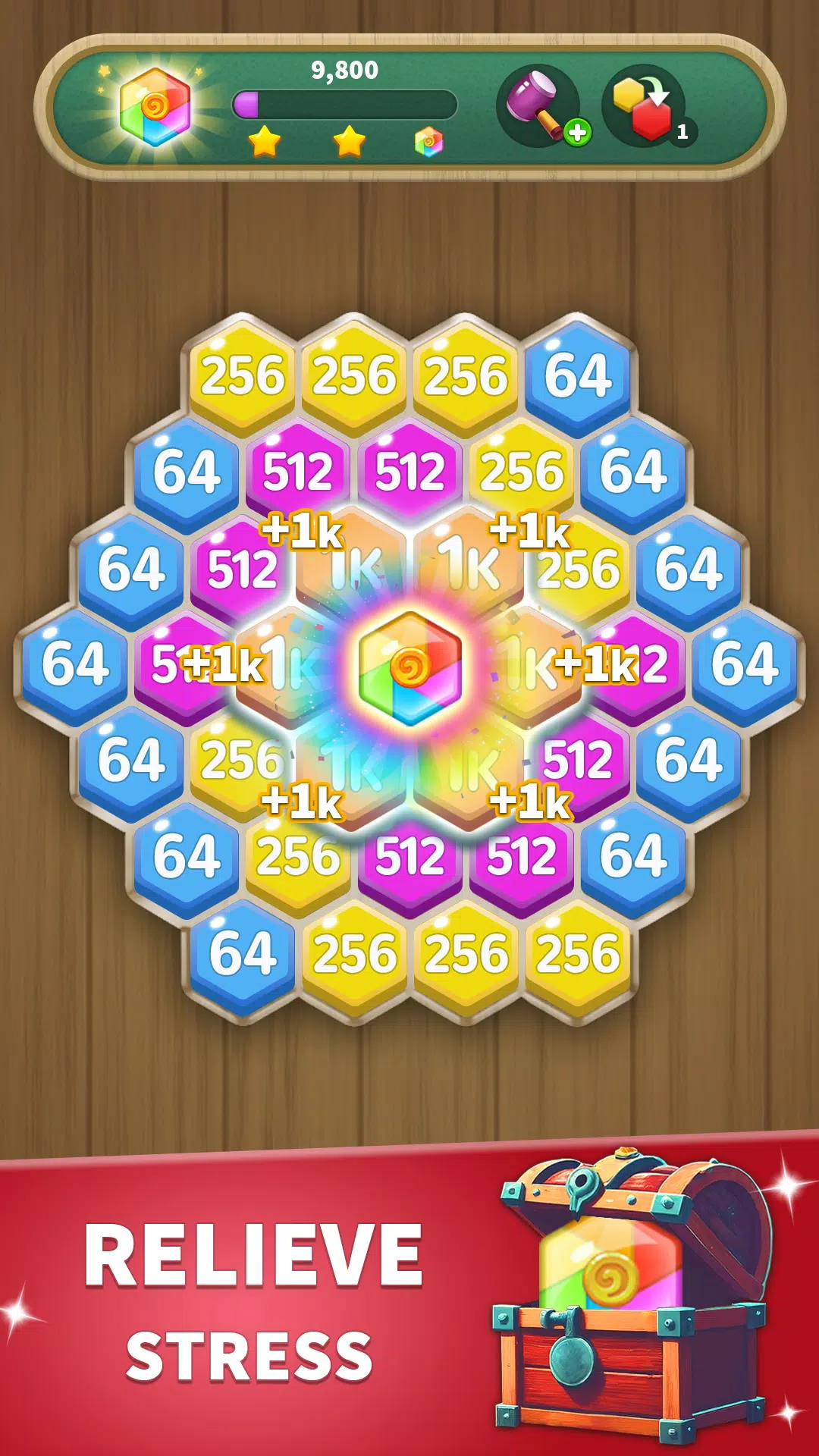 Hexa Connect: 2048 Puzzle Скриншот 3