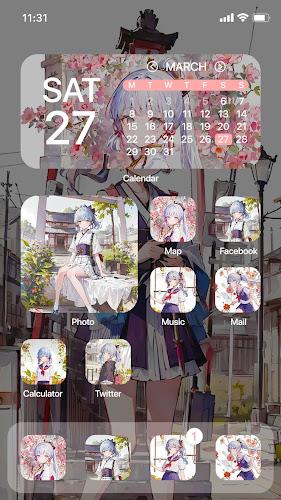 Wow Ayaka Theme - Icon Pack スクリーンショット 1