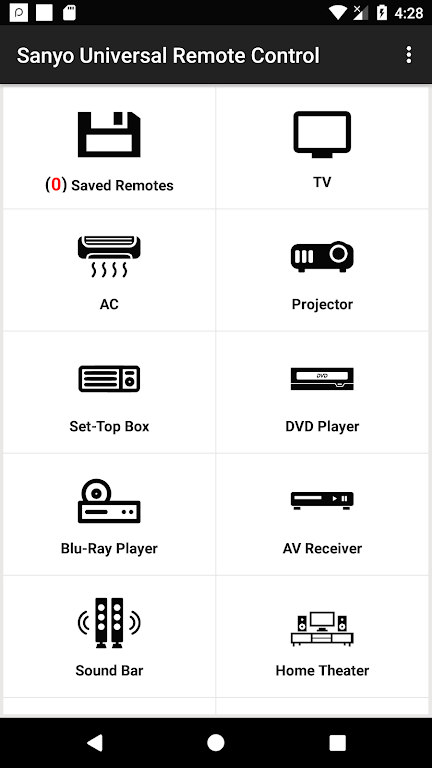 Sanyo Universal Remote Capture d’écran 1