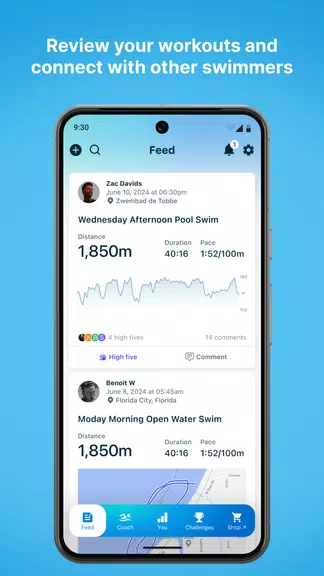 Swim.com: Workouts & Tracking Capture d’écran 2
