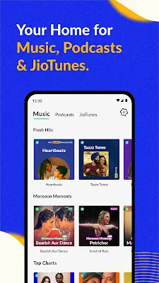 Schermata JioSaavn - Music & Podcasts 1