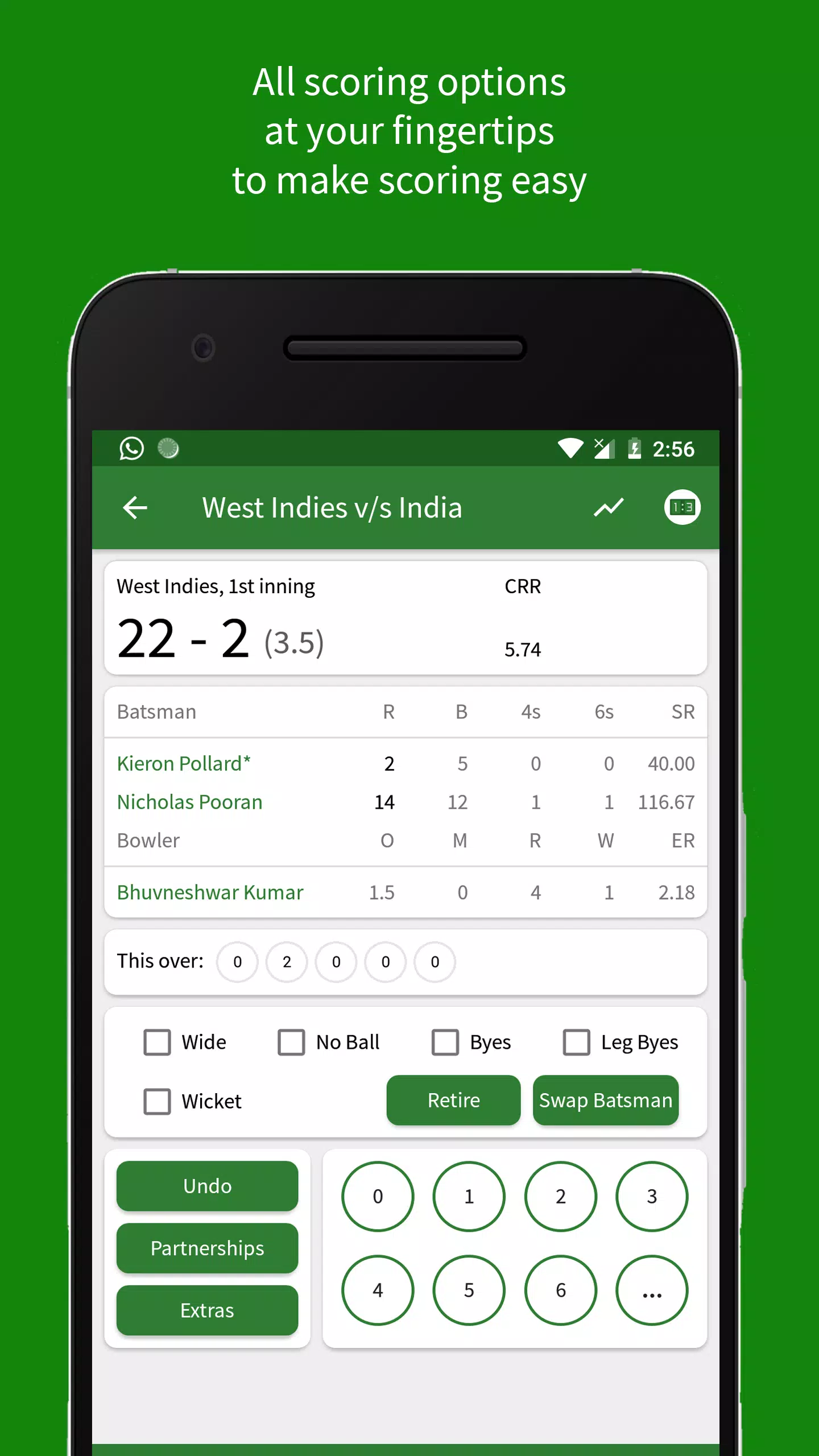 Cricket Scorer Screenshot 2
