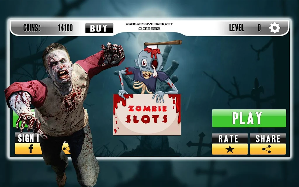 Casino Walking Zombie Slots Machine Captura de tela 1