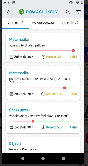 Bakaláři OnLine Captura de pantalla 2