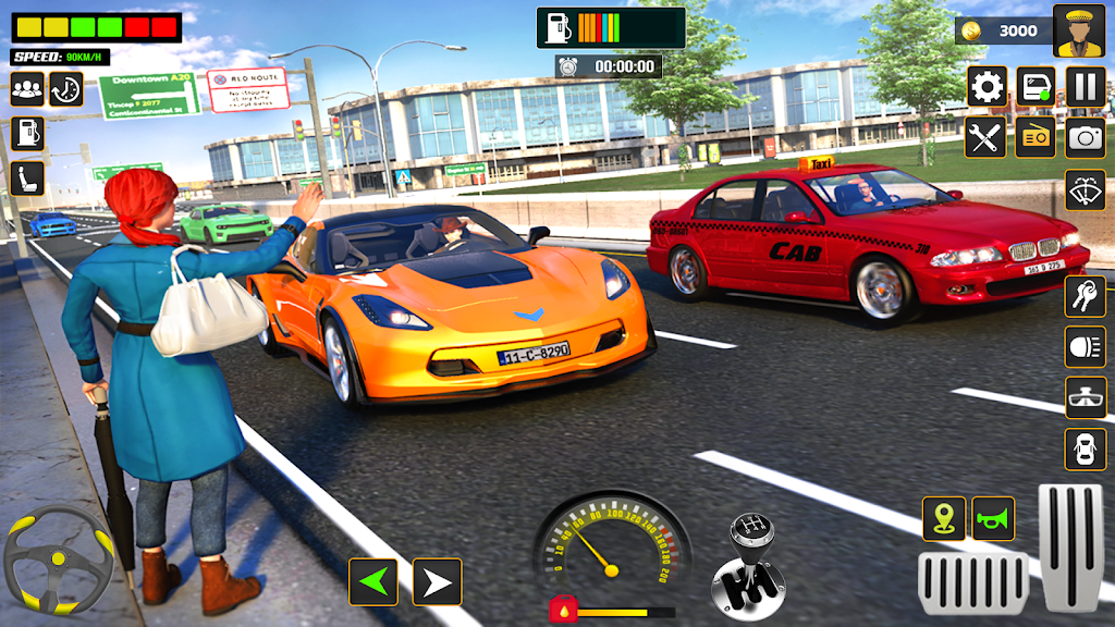 City Cab Driver Car Taxi Games Capture d’écran 4