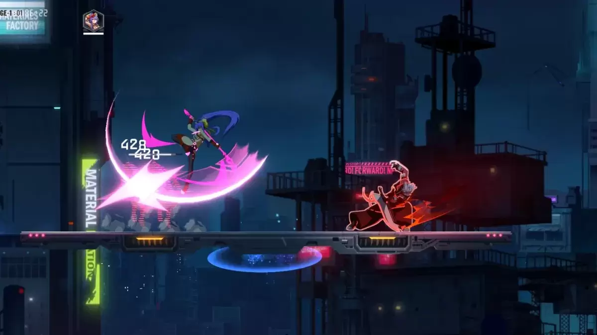 ブレイブルー エントロピー エフェクトでのプロトタイプキャラクターの戦闘シーン