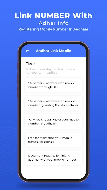 Link Number With Aadhar Info Captura de pantalla 2