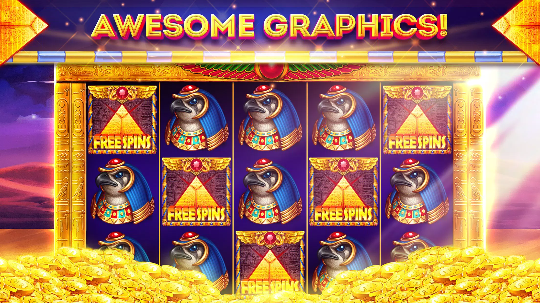 Pharaohs of Egypt Slots Casino ဖန်သားပြင်ဓာတ်ပုံ 2