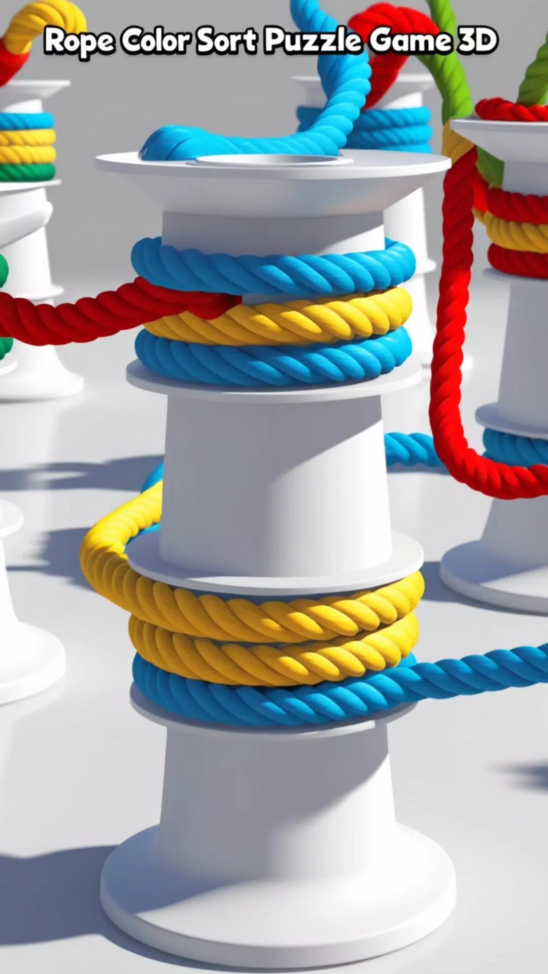 Rope Color Sort Puzzle Game 3D Captura de pantalla 2