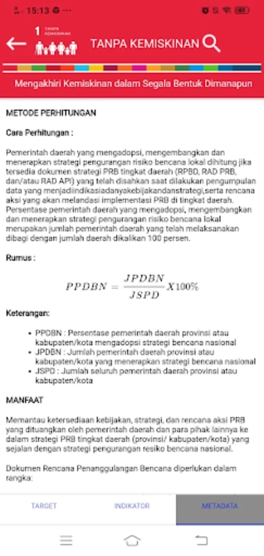 SDG Metadata Indonesia Ảnh chụp màn hình 2