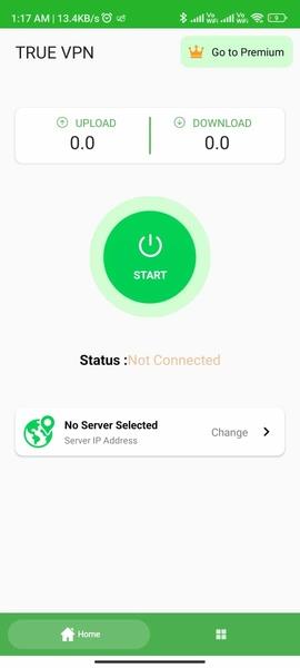 Schermata TRUE VPN 3