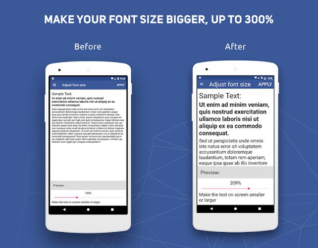 Schermata Big Font - Change Font Size & Text Size 1