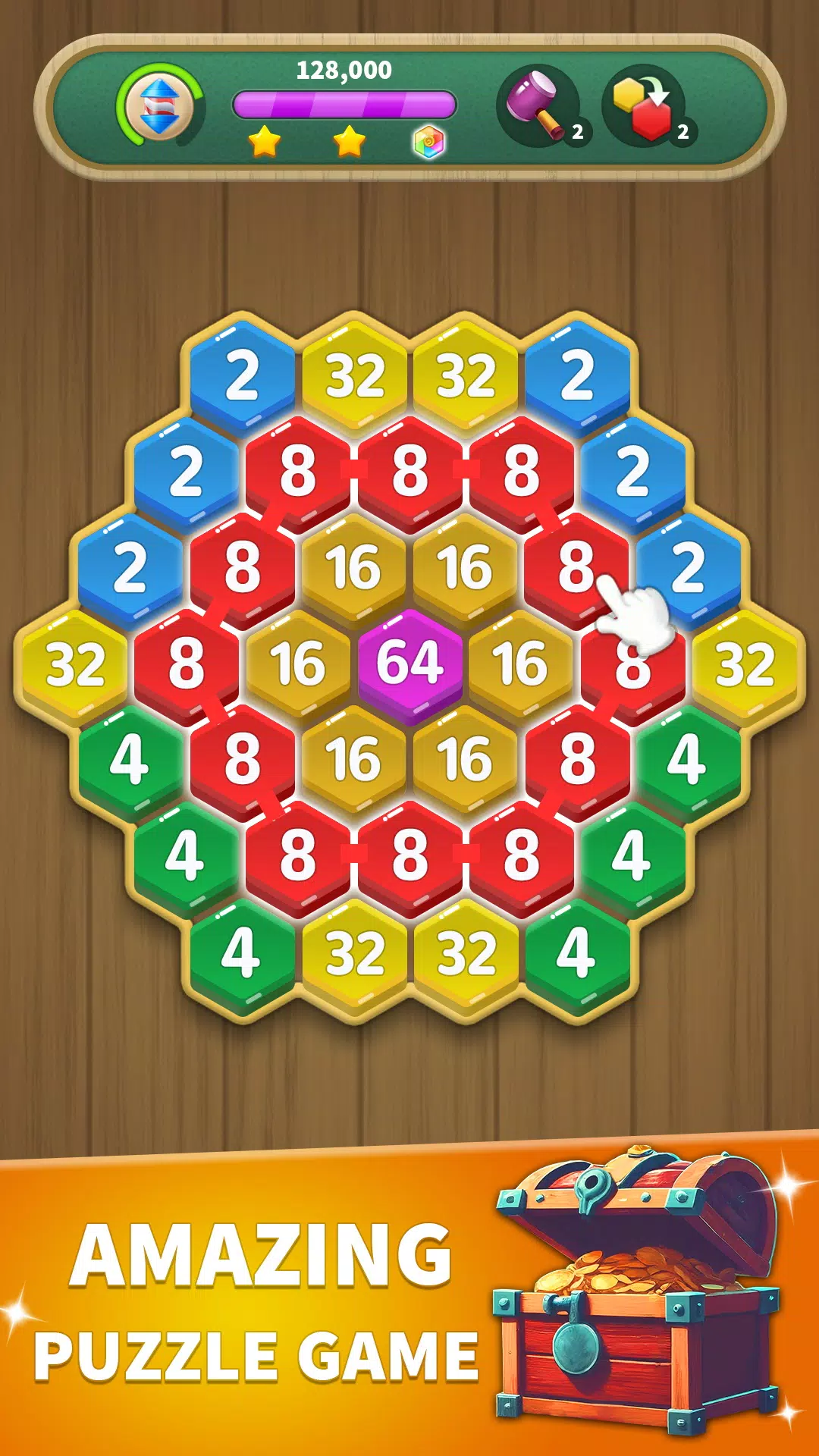 Schermata Hexa Connect: 2048 Puzzle 1