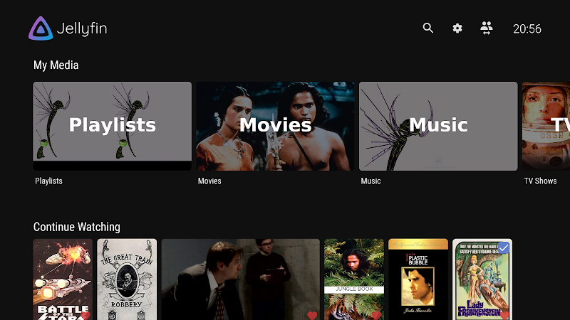 Jellyfin for Android TV ภาพหน้าจอ 1