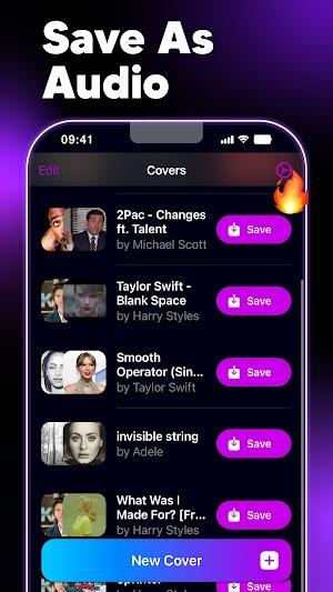 Covers.AI sur les appareils mobiles