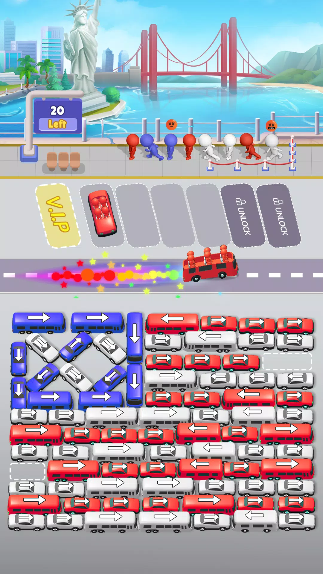 Bus Sort Jam: Parking Puzzle ภาพหน้าจอ 1