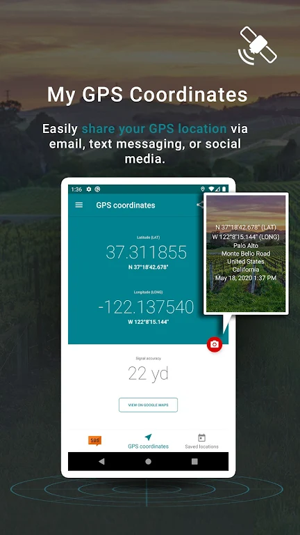 My GPS Coordinates Screenshot 1