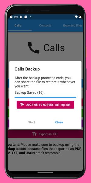 Call Log Backup,Restore & PDF Export應用截圖第3張