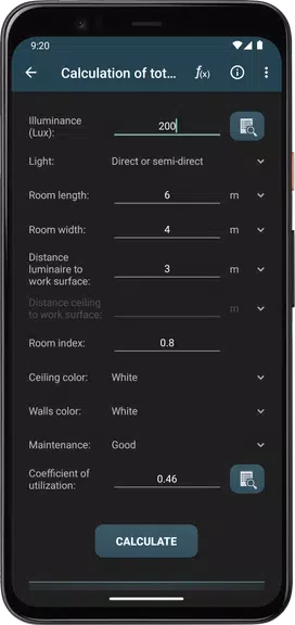 Lighting Calculations স্ক্রিনশট 2