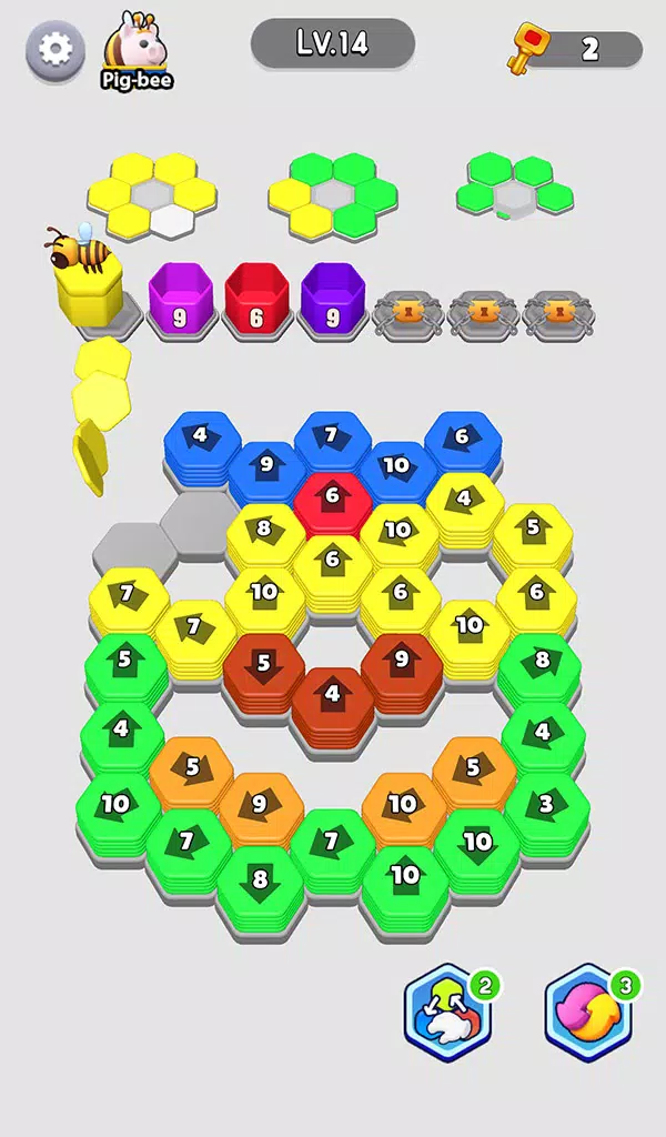 Bee Out - Hexa Away Puzzle Ekran Görüntüsü 4