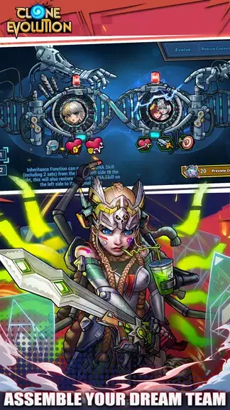 Clone Evolution: Cyber War RPG Ảnh chụp màn hình 4