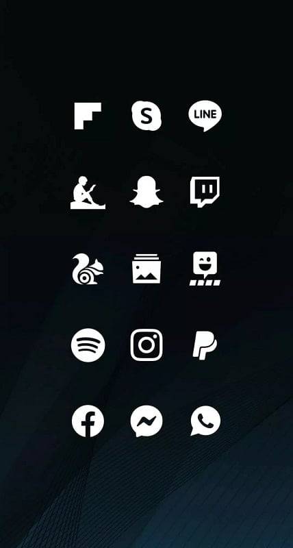 Whicons - White Icon Pack Captura de pantalla 1