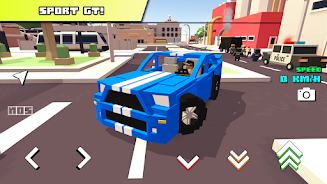 Blocky Car Racer - racing game Captura de tela 1