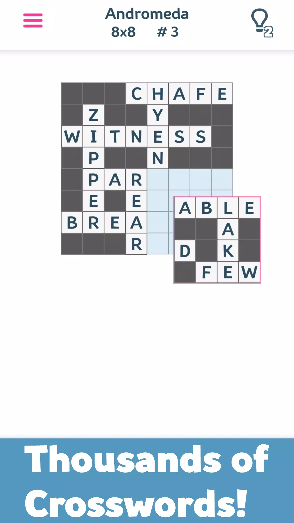 Schermata Crosswords(Fill-Ins+Chainword) 3