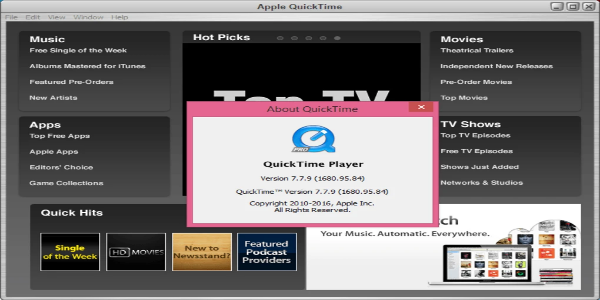 QuickTime ภาพหน้าจอ 1