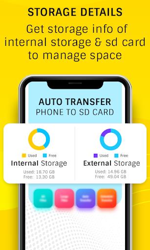 Auto Transfer:Phone To Sd Card स्क्रीनशॉट 1