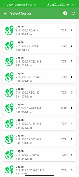 Schermata TRUE VPN 2