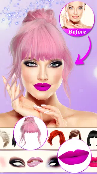 Beauty Cam Hair and Makeup Screenshot 4