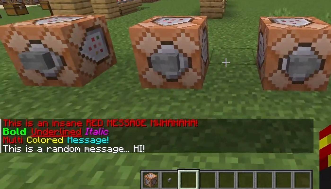 Minecraft text formatting examples