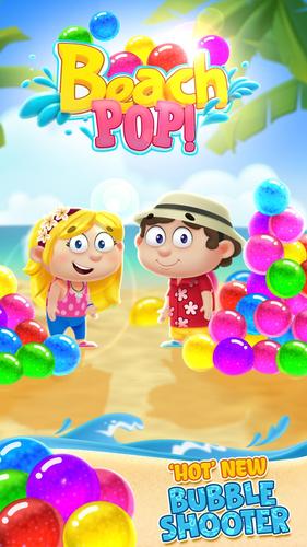 Bubble Shooter: Beach Game Pop Ekran Görüntüsü 1