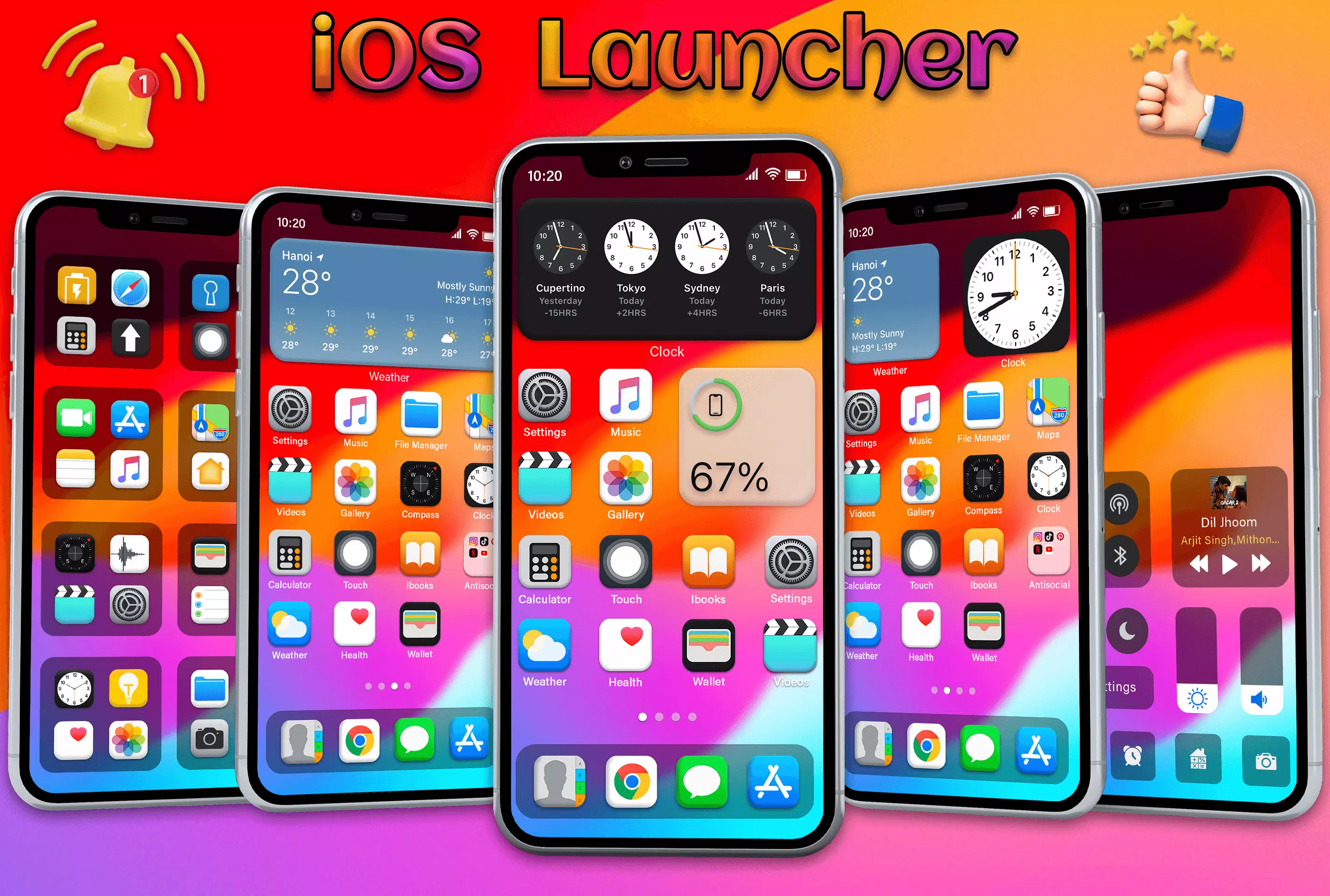 IOS Launcher - iOS 17 Pro Ekran Görüntüsü 1