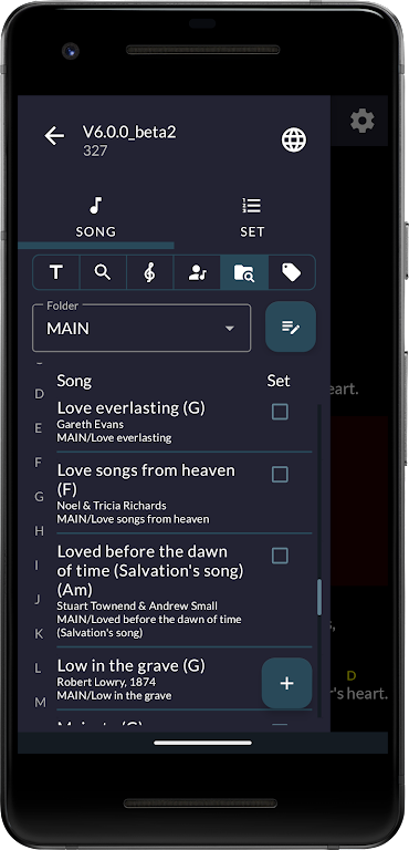 OpenSongApp - Songbook Captura de tela 1