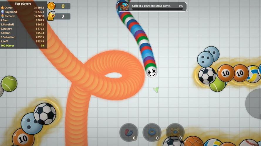 Slinky Snake: Worm.io Game Schermafbeelding 2