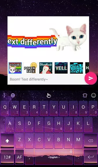 Purple Sky Keyboard Theme 스크린샷 4