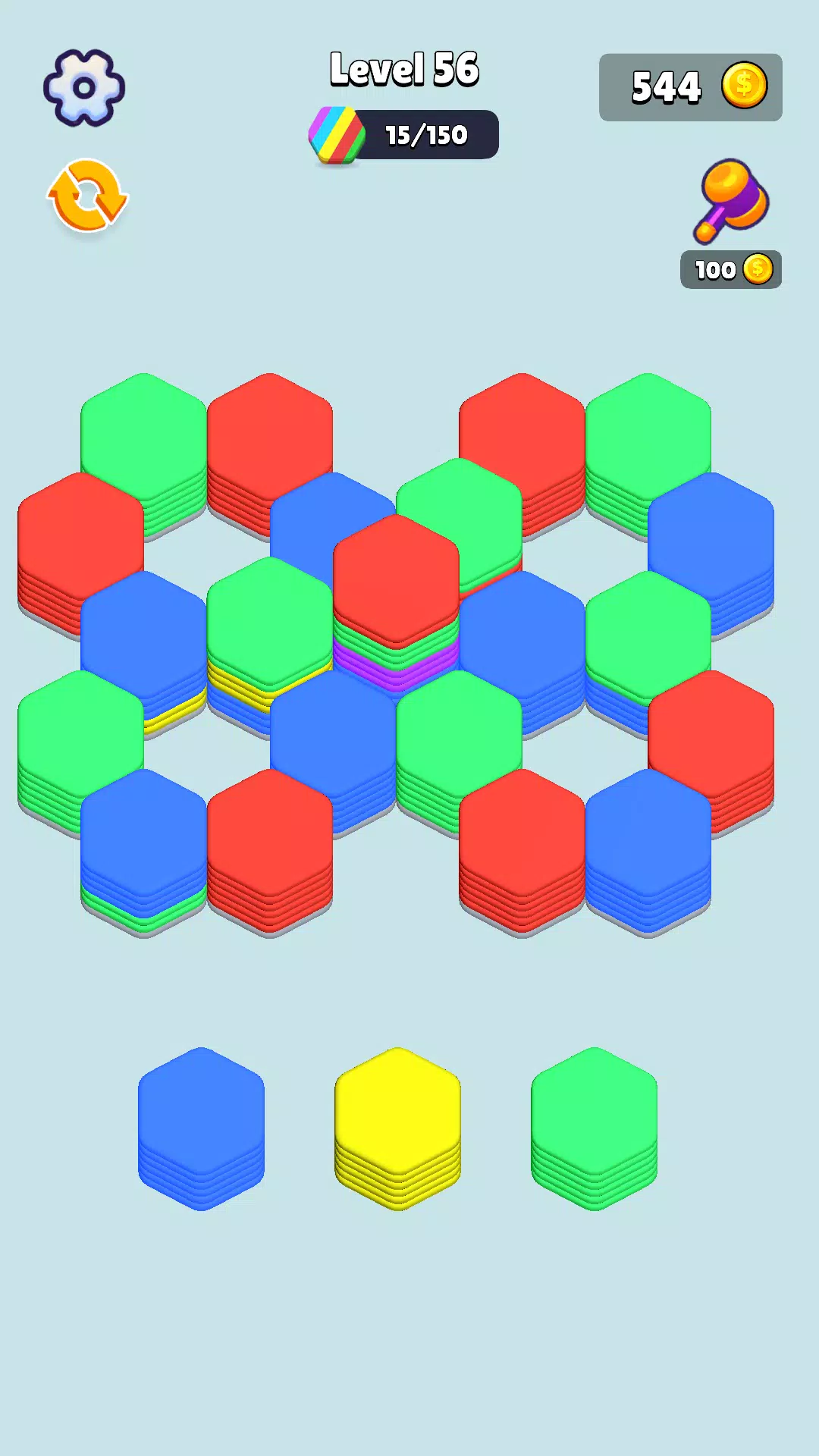 Stack Hexa Sort: Puzzle Match ဖန်သားပြင်ဓာတ်ပုံ 2