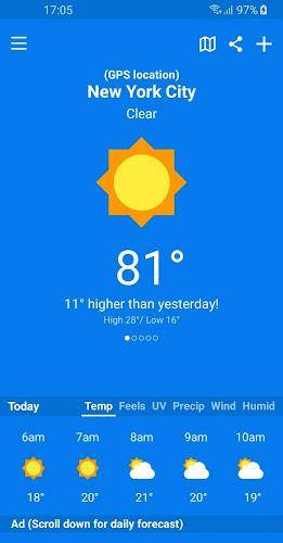 Schermata Weather & Clima - Weather Sky 1