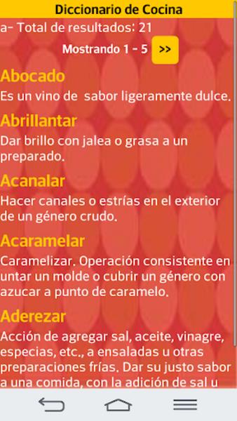DiccionariodeCocina Capture d’écran 2