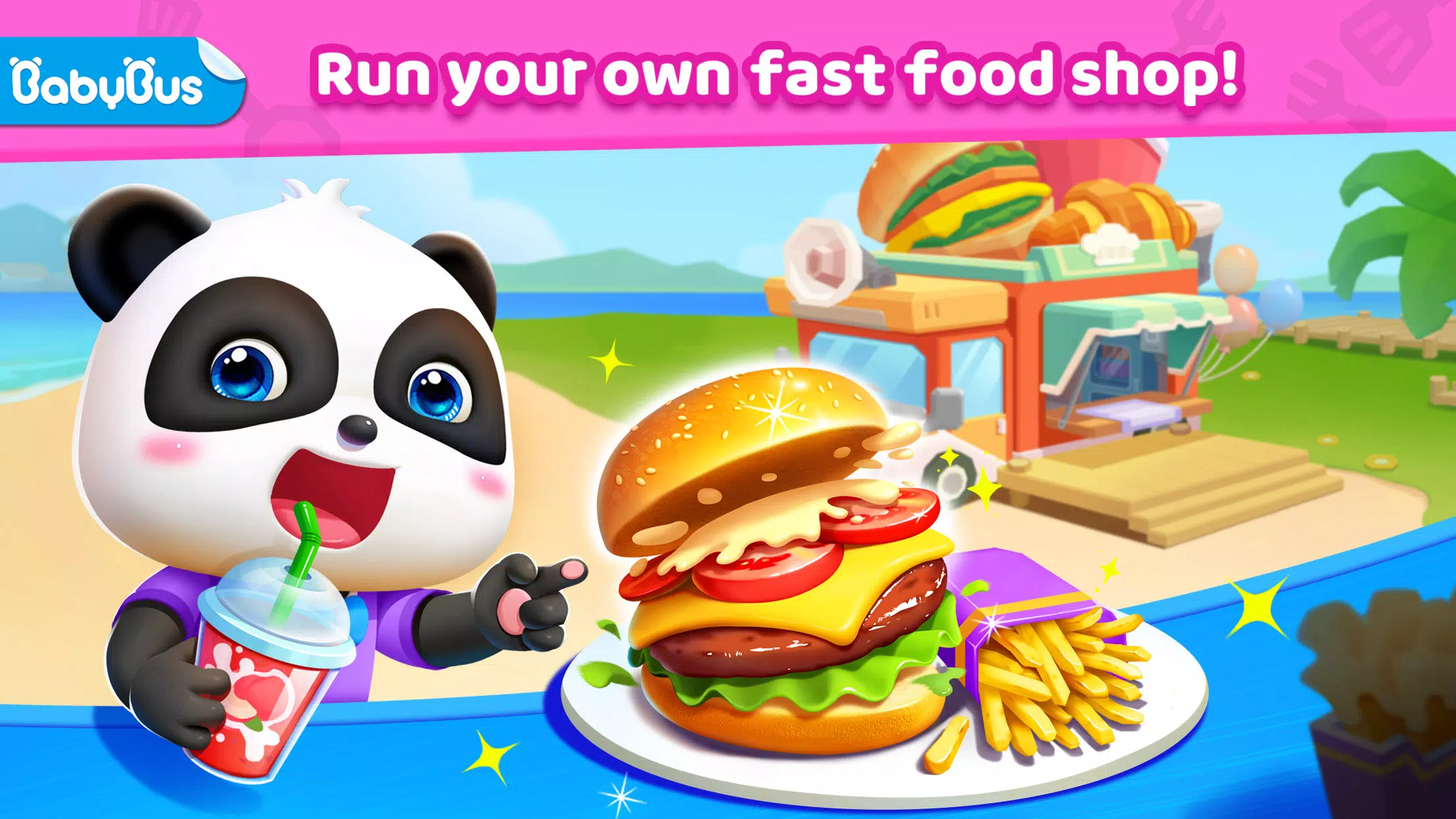 Little Panda's Fast Food Cook Screenshot 1