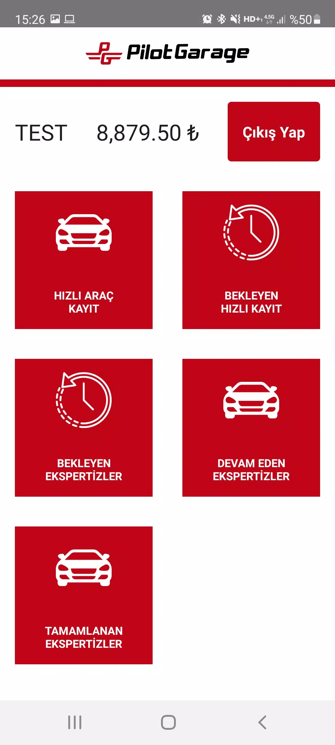 Pilotgarage Usta Uygulaması Screenshot 1